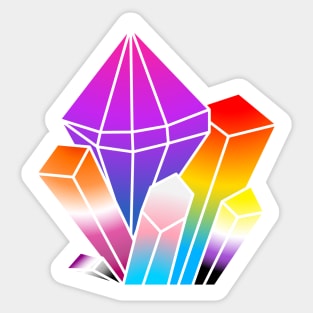 Subtly Proud Crystals Sticker